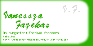 vanessza fazekas business card